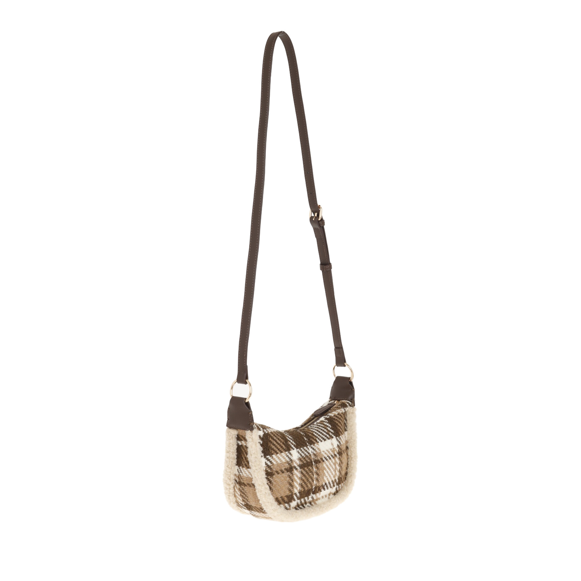 BORSA  A TRACOLLA  SMALL CIOCCOLATO/MULTI KUVE LINEA NEVEA TARTAN