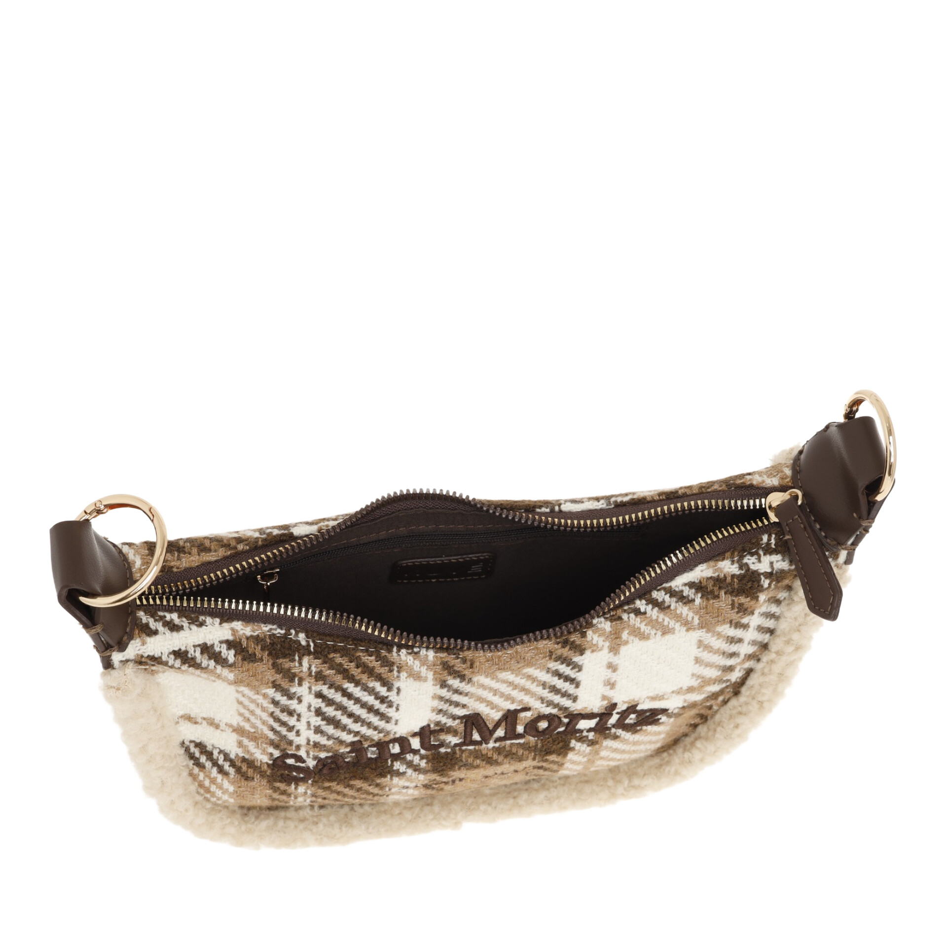 BORSA  A TRACOLLA  SMALL CIOCCOLATO/MULTI KUVE LINEA NEVEA TARTAN