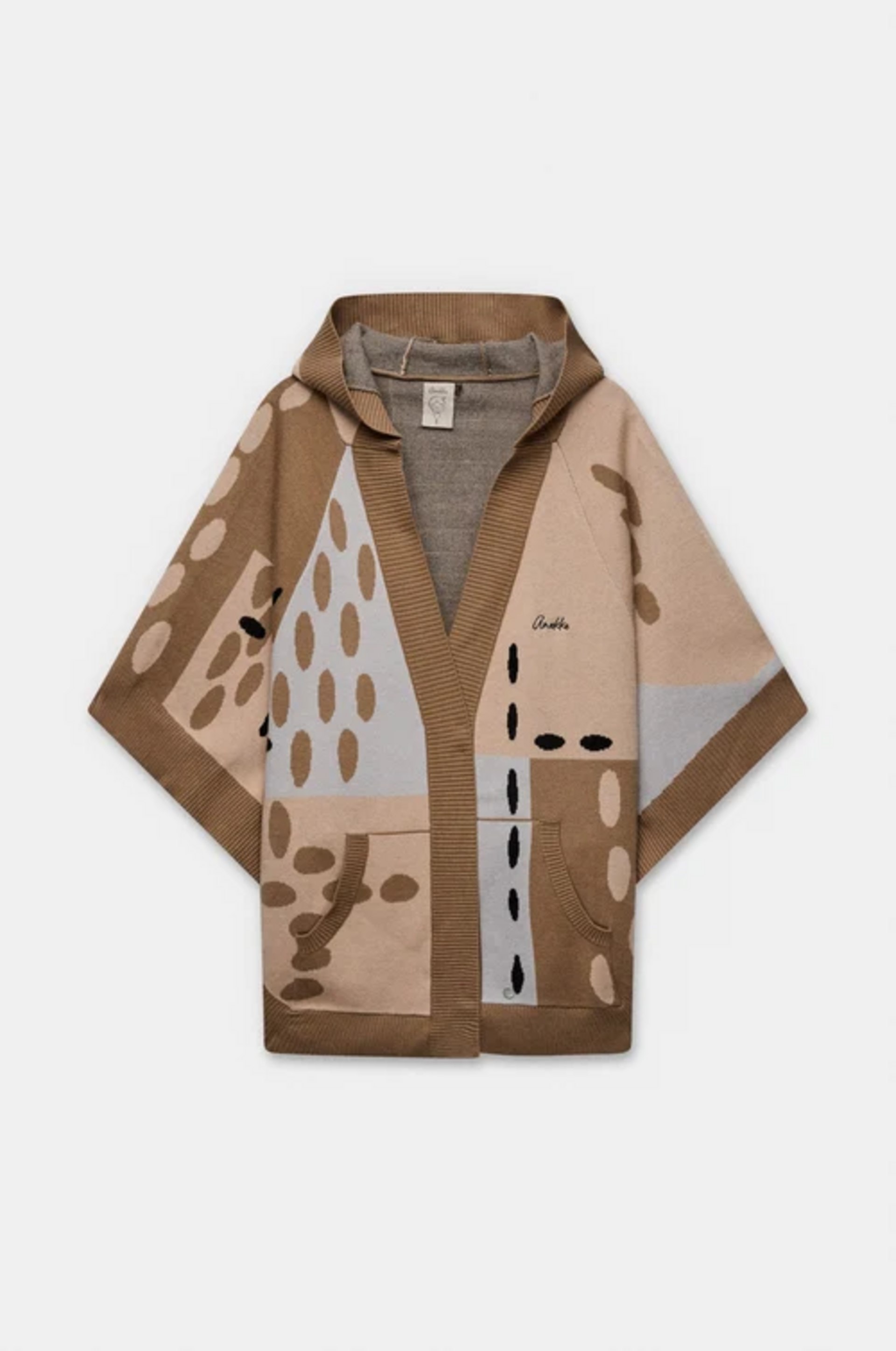 Poncho Donna con cappuccio stampato ANEKKE Linea VOYAGE