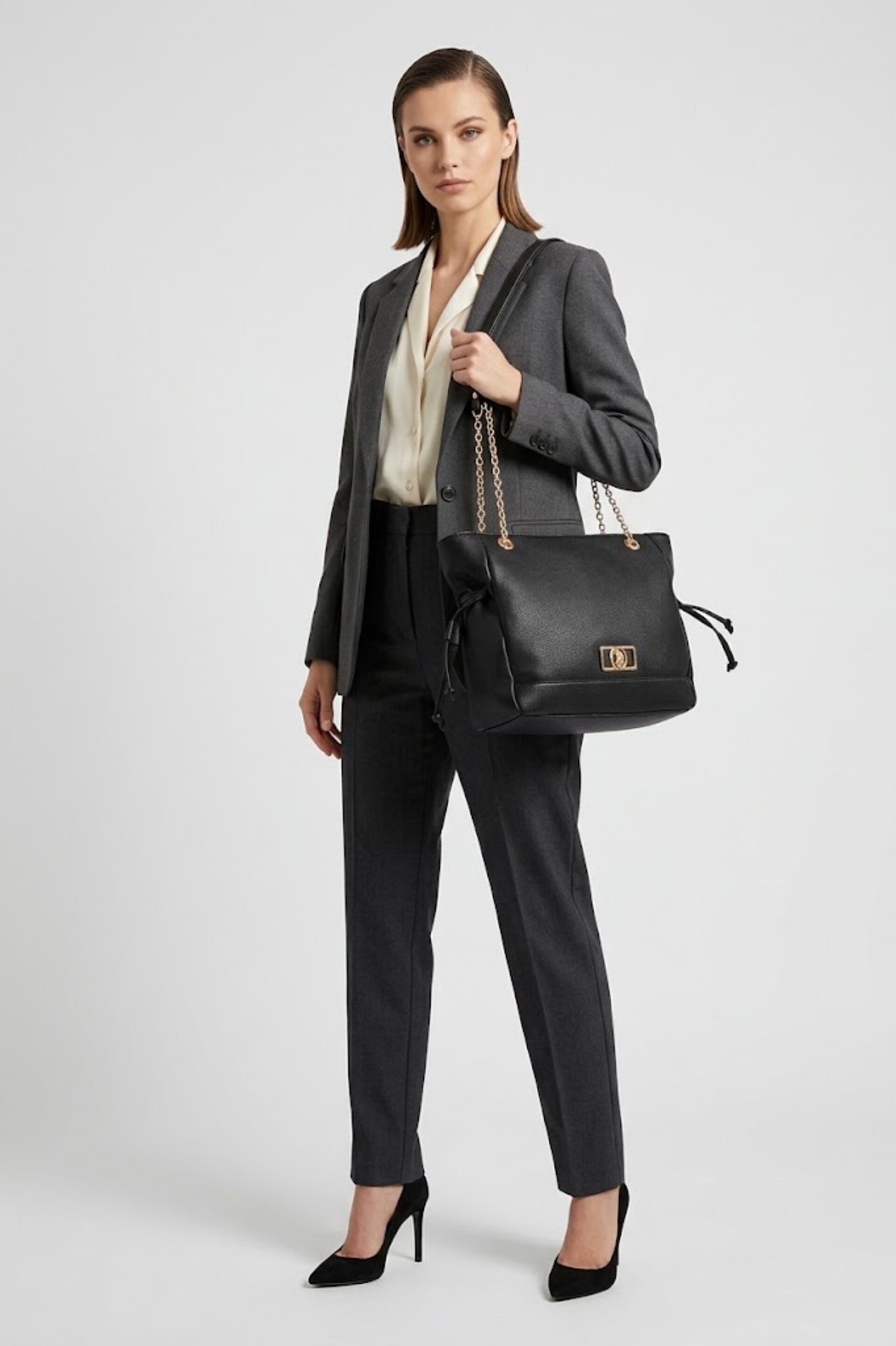 BORSA  SHOPPER  CON CATENE  BIUJ89349WVP U.S. POLO ASSN. LINEA JONES CHIC