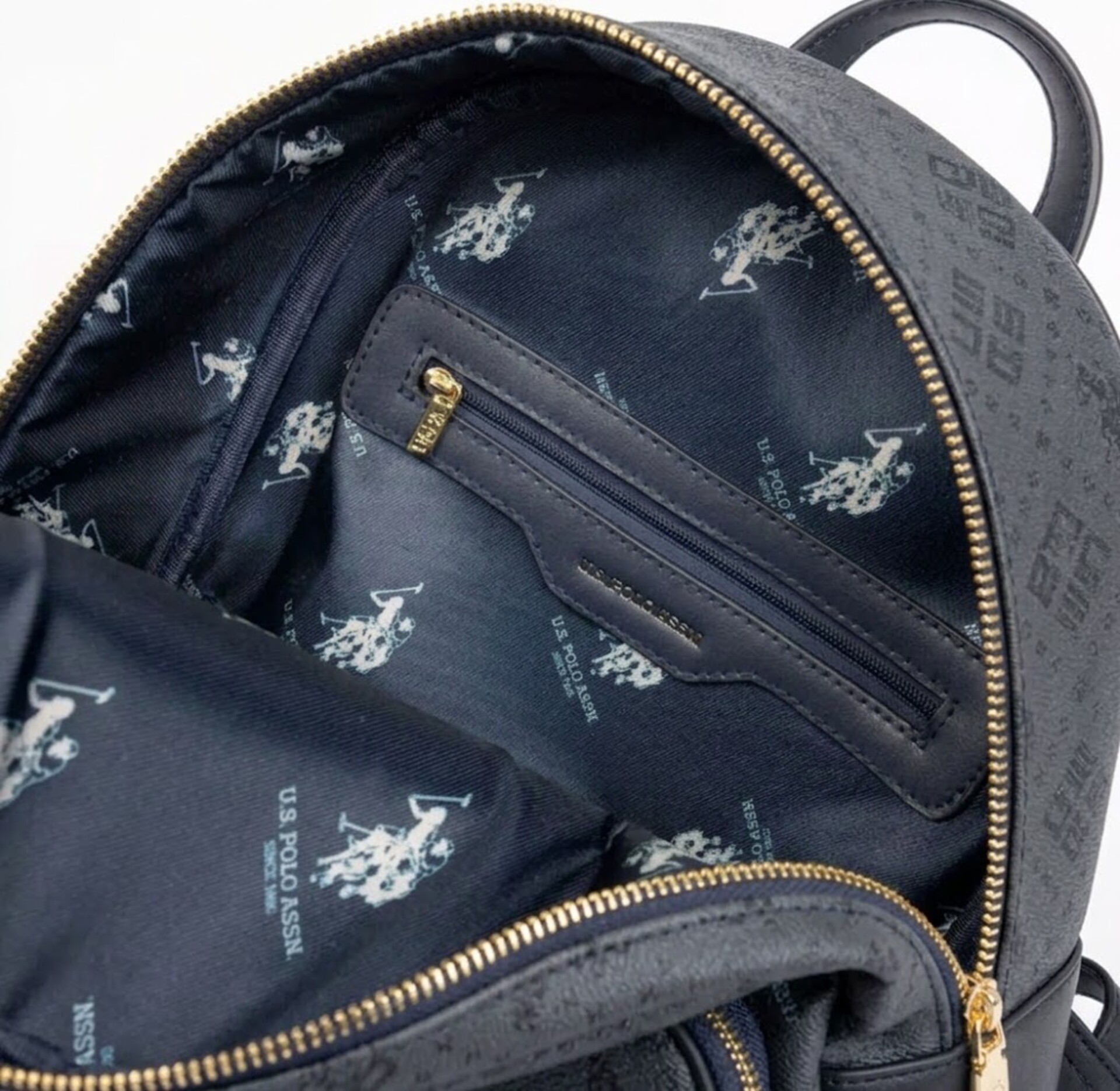 BORSA  A  ZAINO NERO U.S. POLO ASSN. LINEA HAMPTON