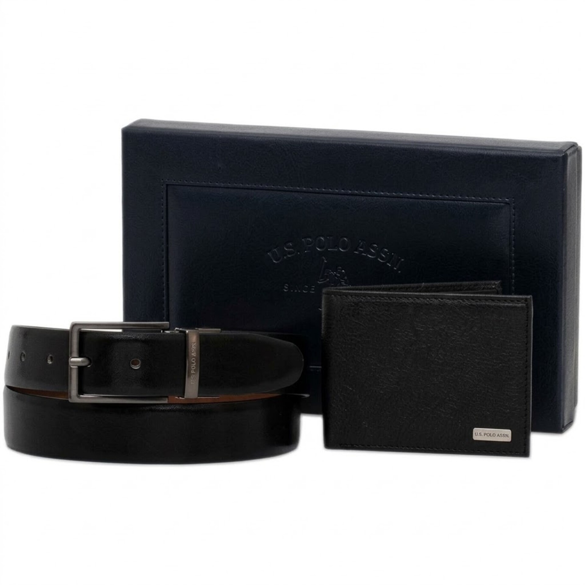 Parure portafoglio e cintura pelle U.S. POLO ASSN. LAWRENCE