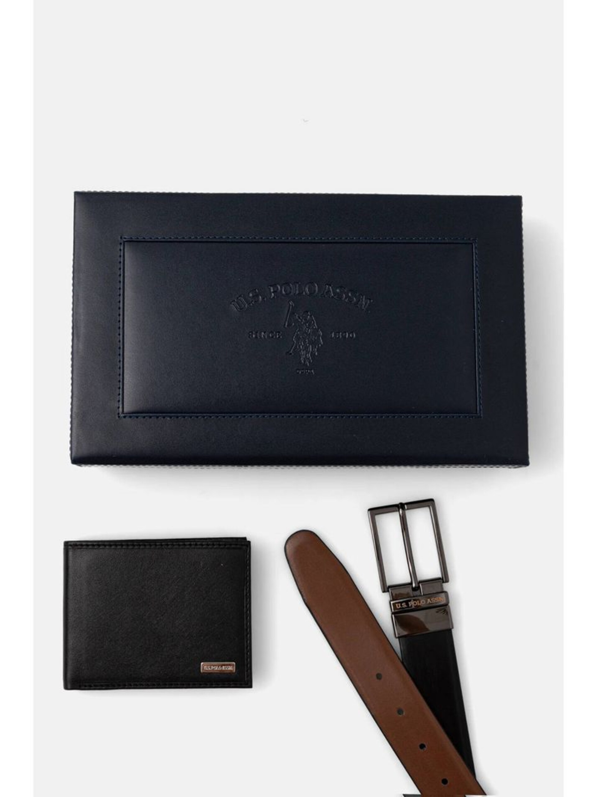 Parure portafoglio e cintura pelle U.S. POLO ASSN. LAWRENCE