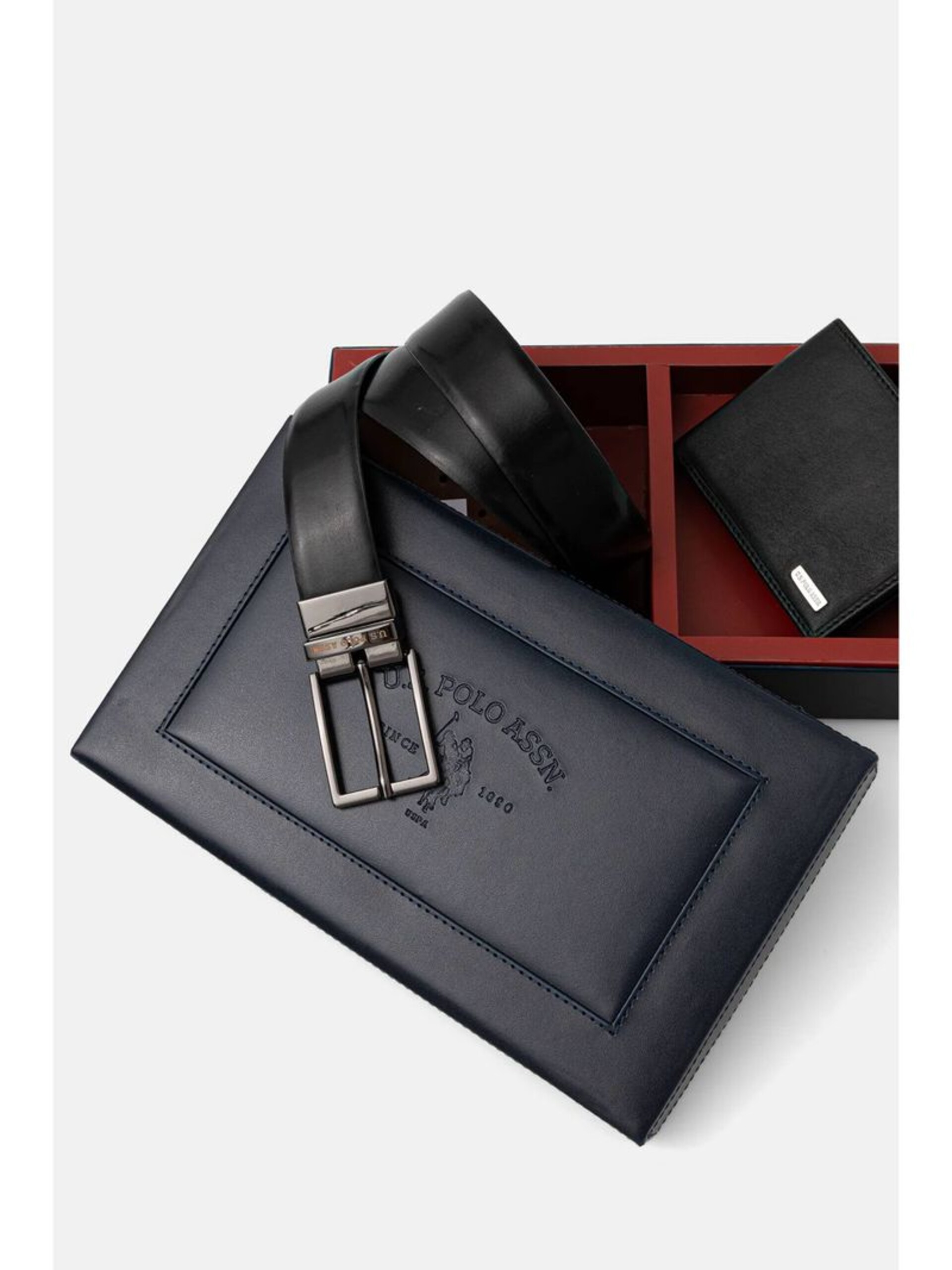 Parure portafoglio e cintura pelle U.S. POLO ASSN. LAWRENCE