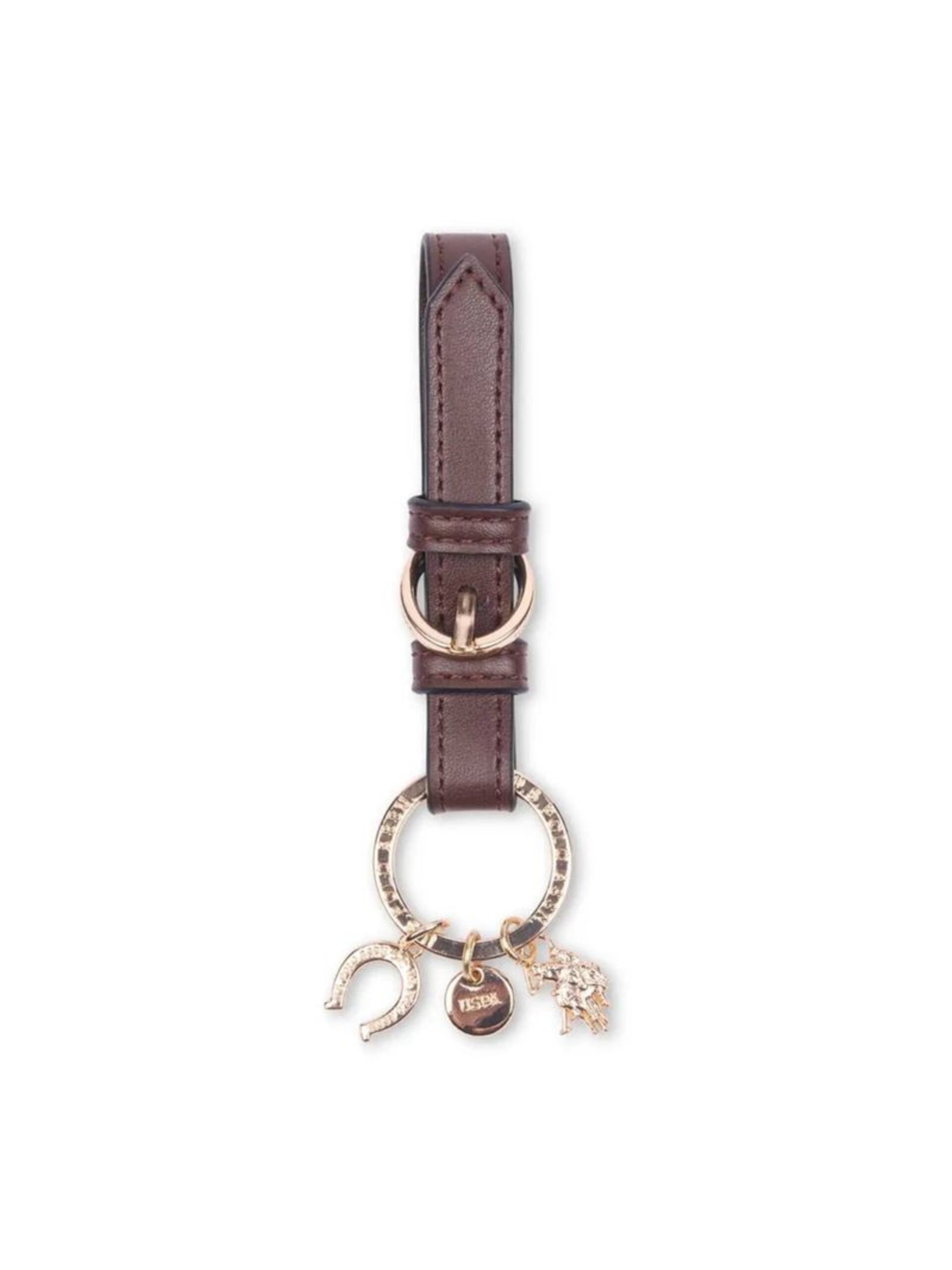 PORTA CHIAVI  DARK BROWN U.S. POLO ASSN. DOVER KEYRING
