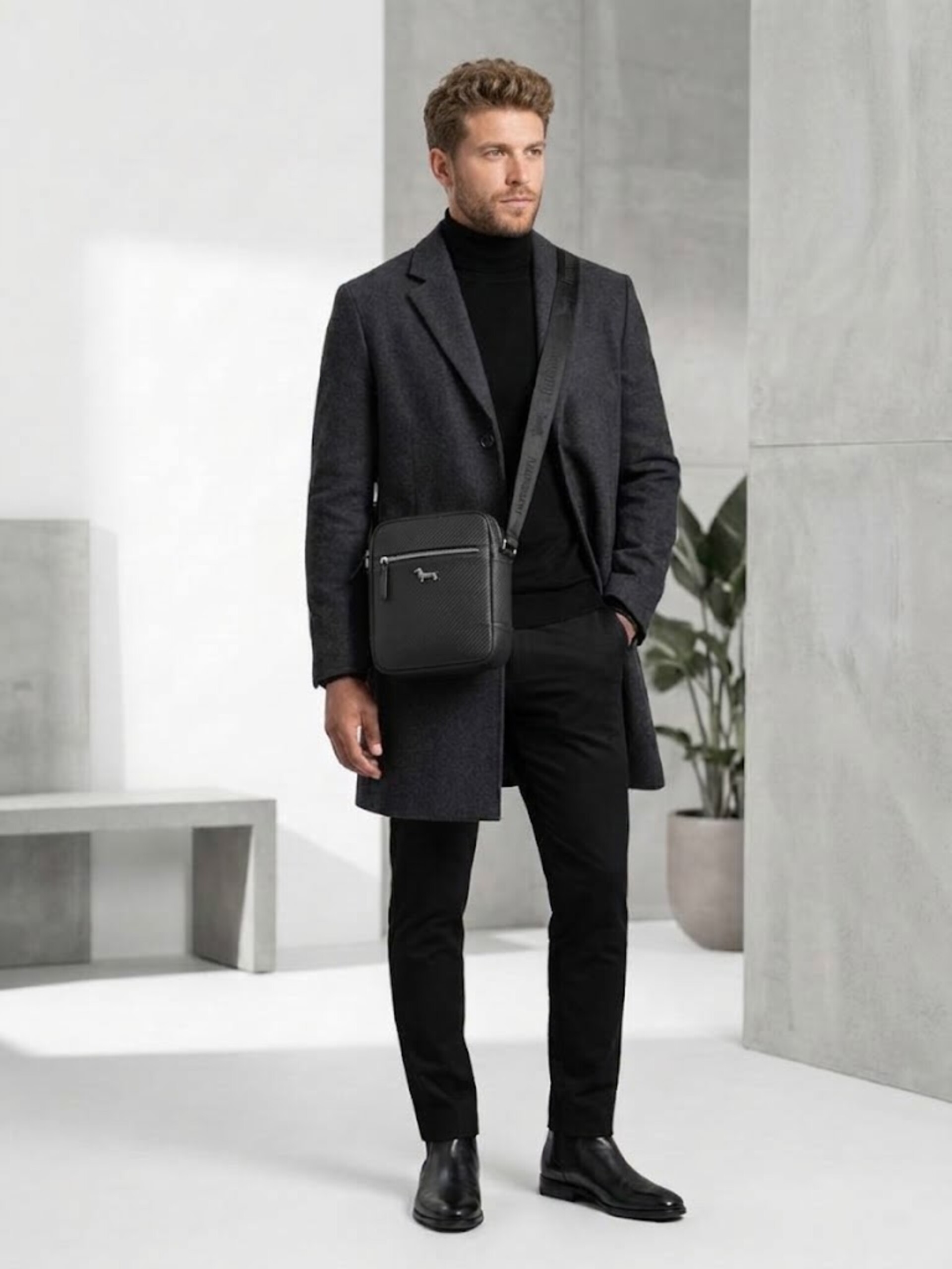 BORSELLO UOMO NERO Harmont & Blaine BLAINE HUNTER