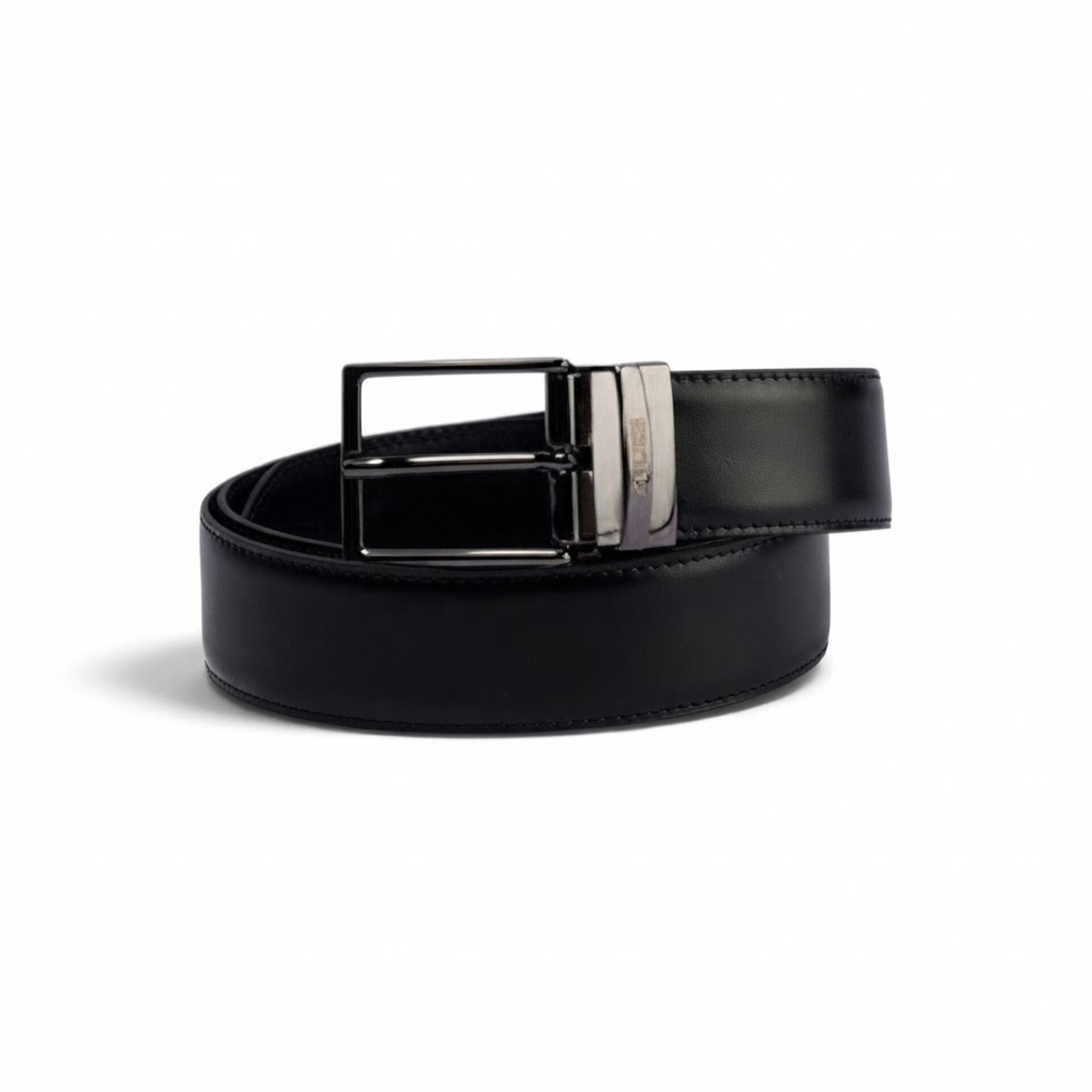 CINTURA UOMO PELLE DOUBLE NERO/BLU  11222 4US PACIOTTI DOUBLE