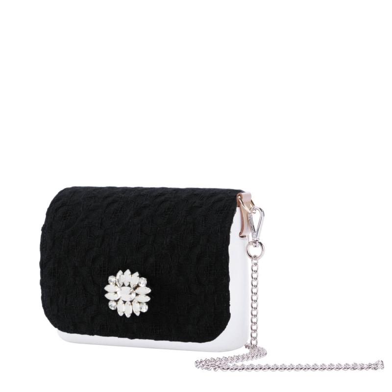O pocket .pattina lana intrecciata con gioiello linea intrecciata O Bag