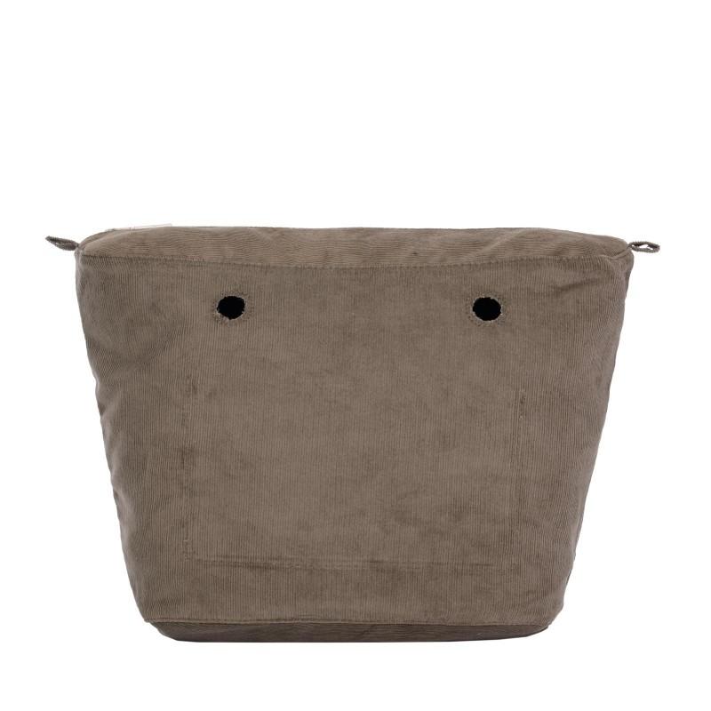 O bag .  sacca  interna cotton corduroy Sacca interna   O bag in tessuto cotton corduroy con chiusura a zip O Bag