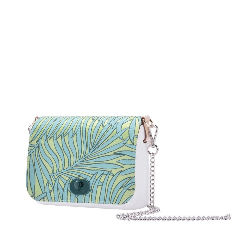 O pocket .pattina cocos palma Pattina O pocket in tessuto fantasia cocos palma con chiusura a girello  O Bag