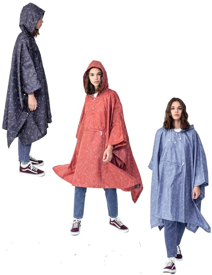 Poncho piegabile 146 x 95 cm Stampa "COSMO". Bisetti