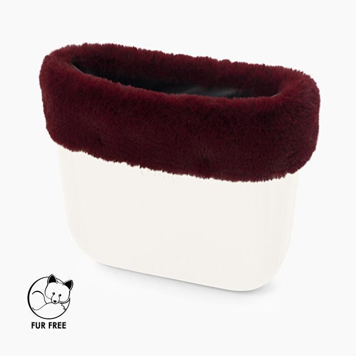 Bordo ecopelliccia lapin rex bordeaux O bag Dimensione 48cm largh., 17cm alt. O Bag