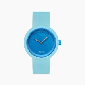 Orologio Meccanismo laser cocco aqua +cinturino turchese linea O clock Dimensione 32mm diametro Linea Obag O Bag