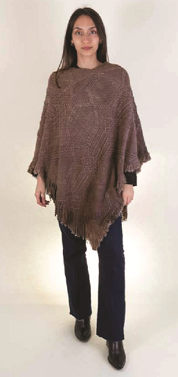 Poncho donna con frange 3512224 KBAS