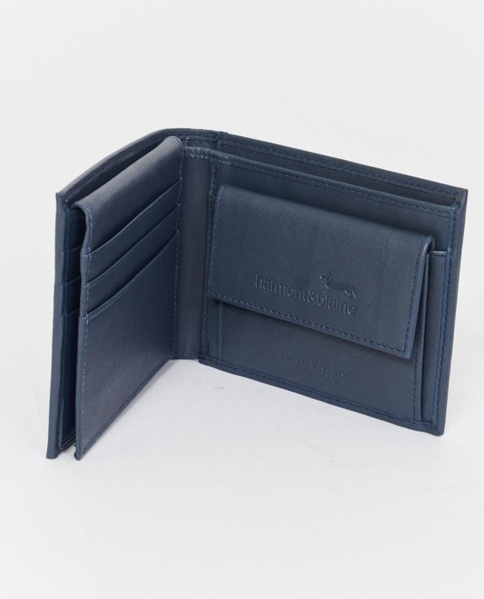 PORTAFOGLIO UOMO BLU CON ASTUCCIO REGALO Linea H&B Giftware Harmont & Blaine