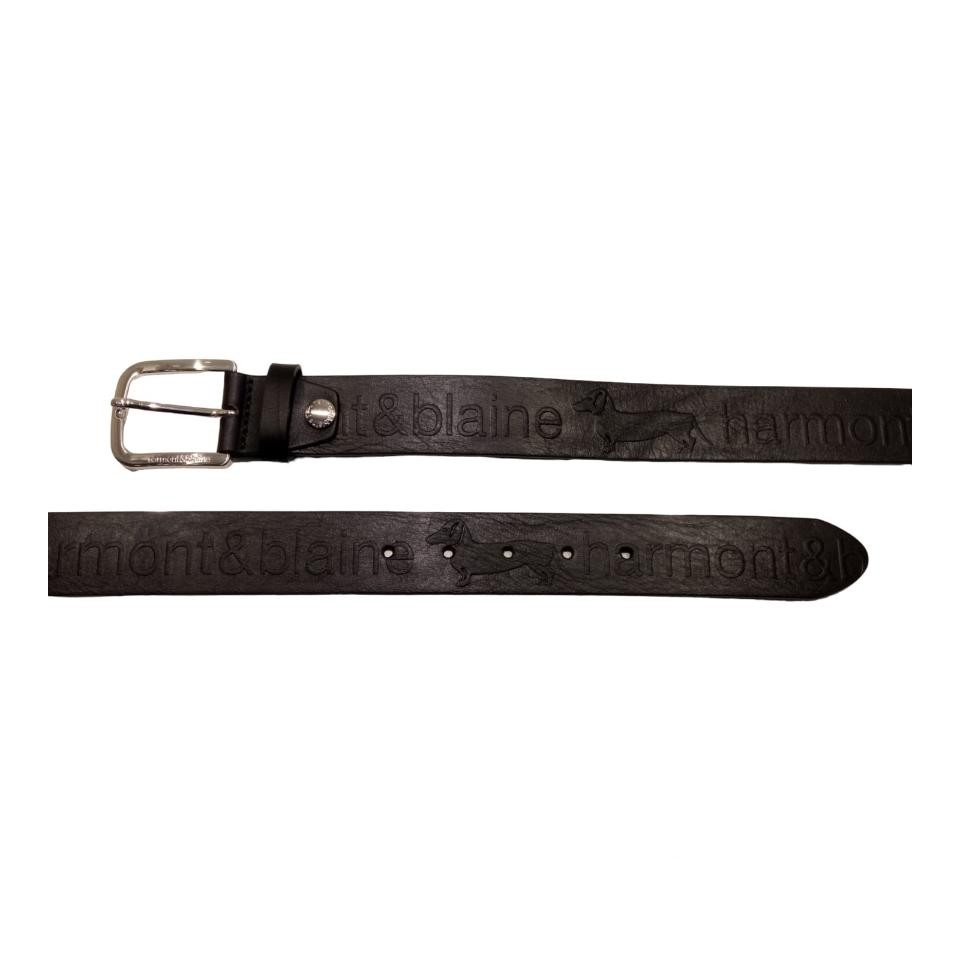 Cintura in pelle con bassotto all-over Linea Belts pelle Harmont & Blaine