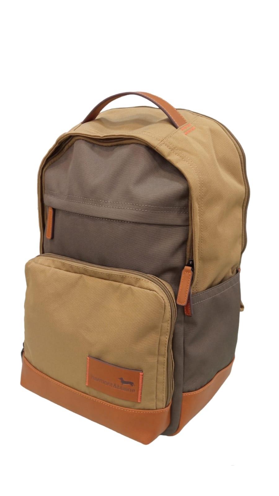 Zaino tessuto e pelle porta P/C Linea Desert Oasis Harmont & Blaine