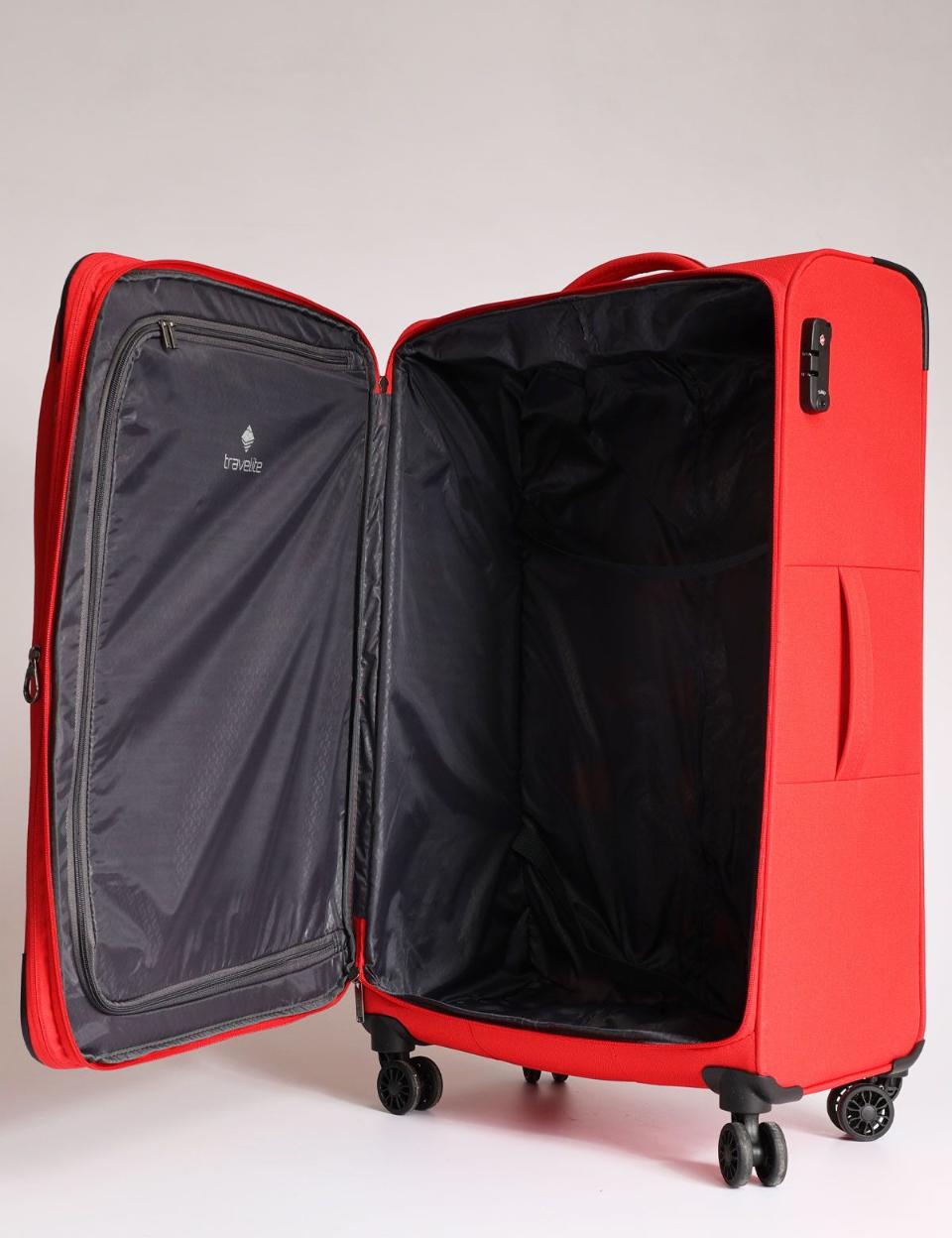 Set 3 trolley grande - medio - cabina 55/67/78 cm  Rosso Linea CHIOS expandibile TRAVELITE