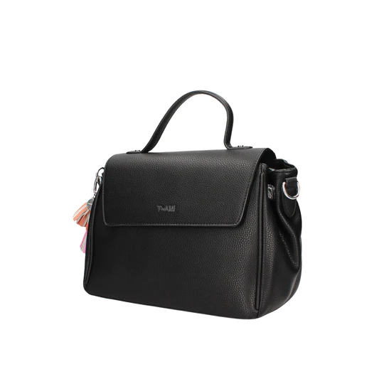 BORSA  A MANO CON TRACOLLA PASHBAG +SCIARPA IN OMAGGIO NERO LINEA LIKE IT  MODELLO ALYSSA ATELIER DU SAC