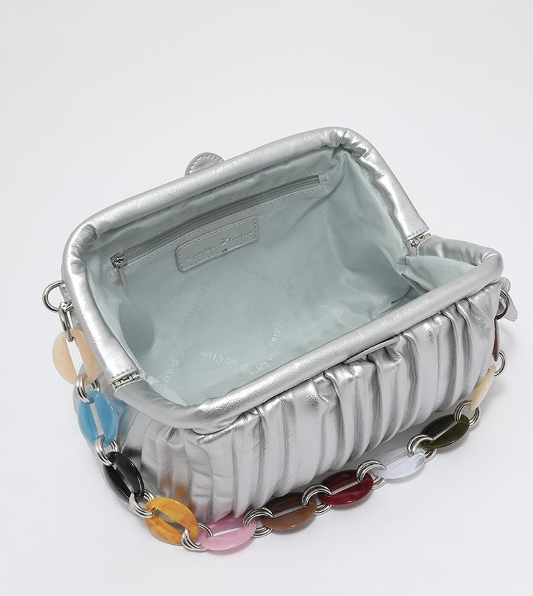 BORSA POCHETTE  NAPPA PLISSETTATA Linea Flora BH-2873 BEVERLY HILLS POLO CLUB