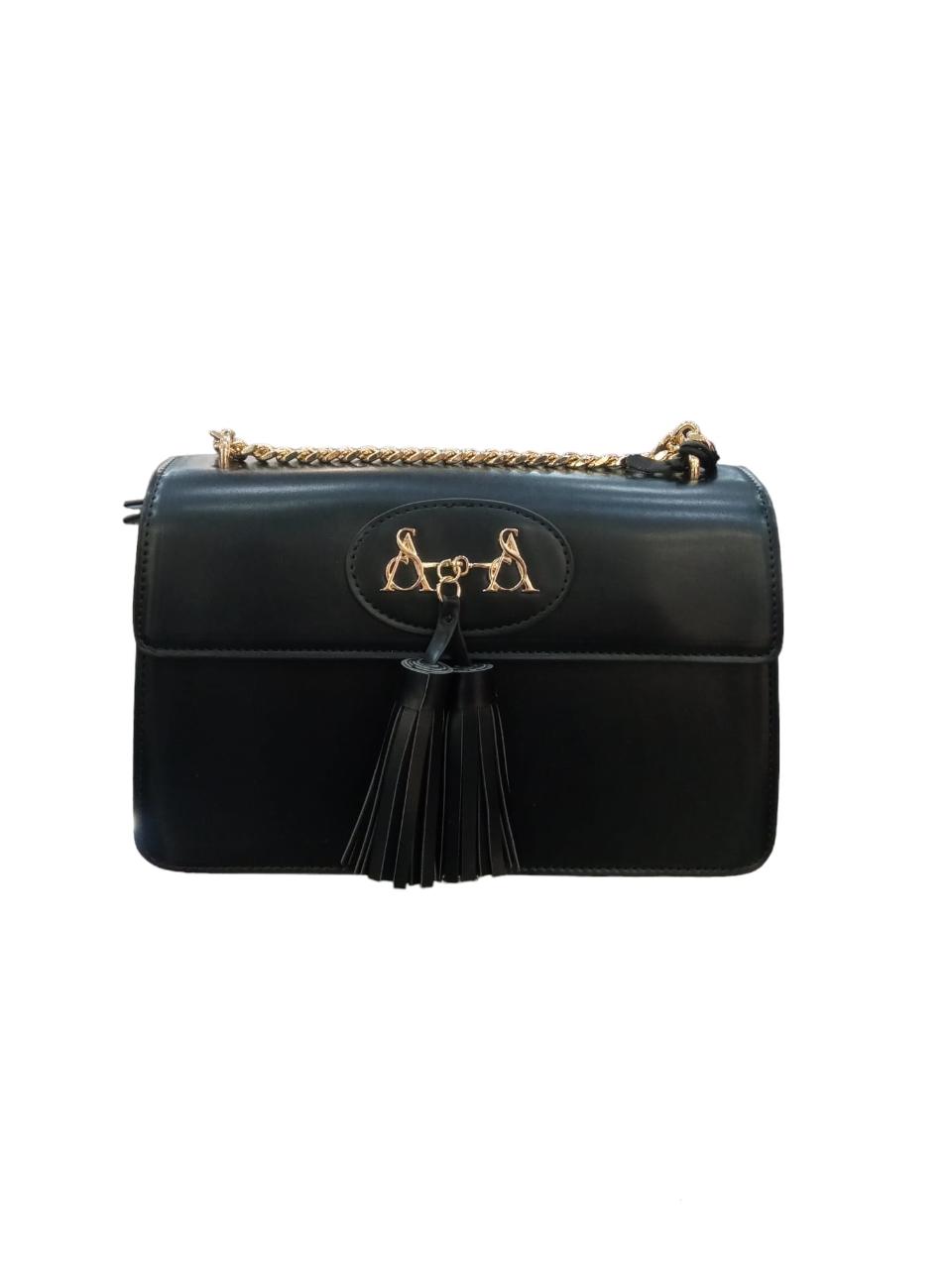 Borsa a tracolla con catena Nera LINEA MADAME MODELLO ALICIA ATELIER DU SAC