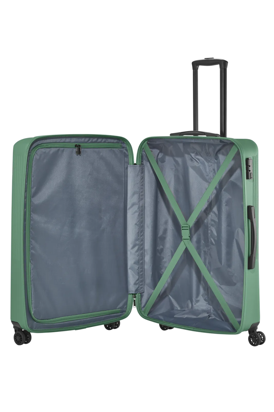 Set 3 trolley grande - medio - cabina  Verde TRAVELITE Linea BALI