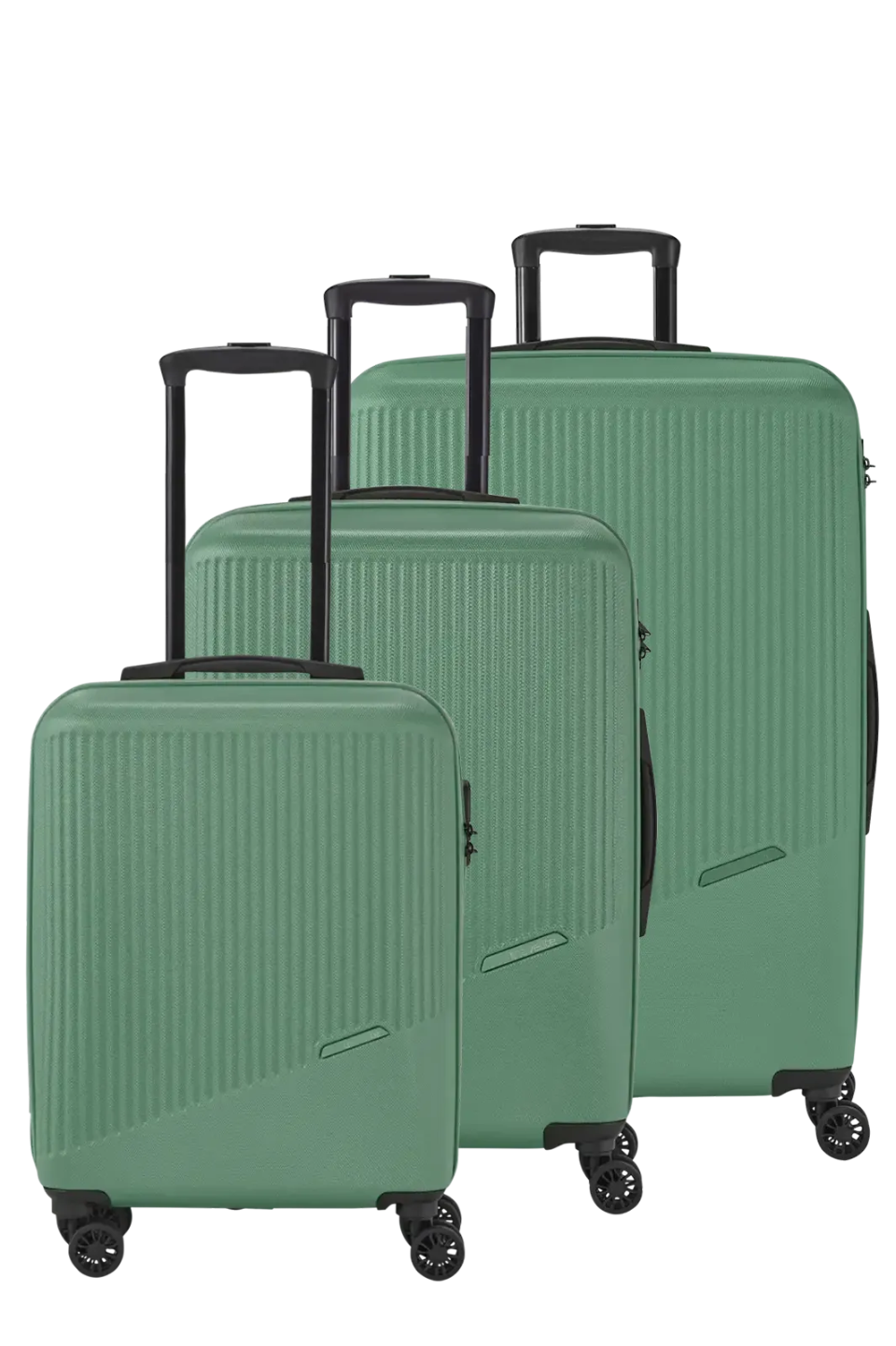 Set 3 trolley grande - medio - cabina  Verde TRAVELITE Linea BALI