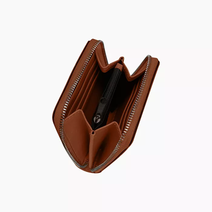 Portafoglio in tessuto gommato  metal con zip O HALF WALLY O bag