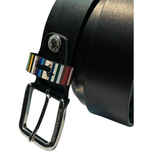 Cintura in pelle Nera cm 3.5 accorciabile Harmont & Blaine Linea  Belts