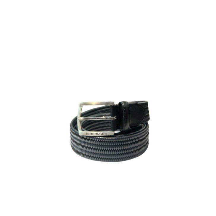 Cintura in pelle intrecciata blu Harmont & Blaine Linea Belts