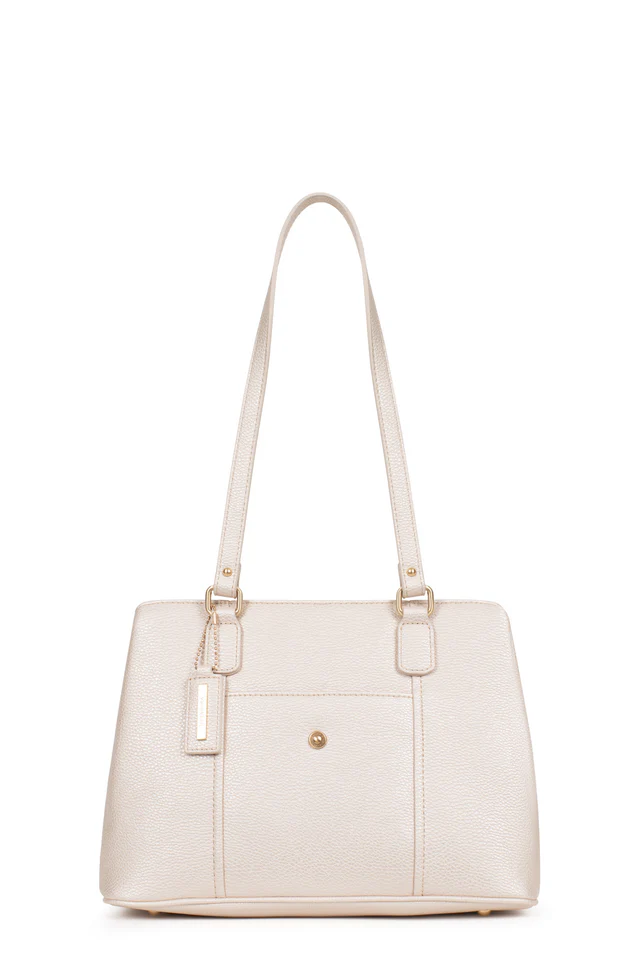 BORSA A SPALLA CON 2 MANICI COLORE ORO HEXAGONA LINEA  ABI