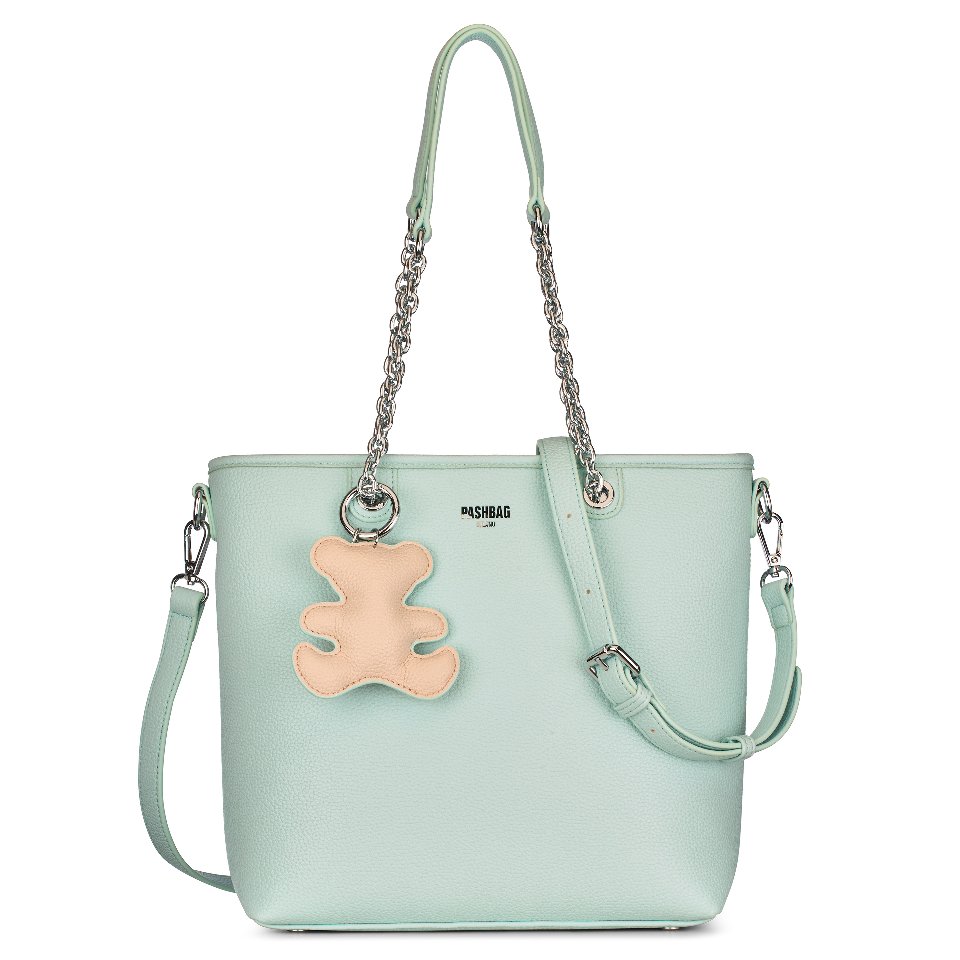BORSA SHOPPER CON CATENE AQUA  LIKE.IT PASHBAG LALITA