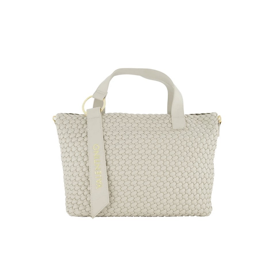 BORSA A MANO CON TRACOLLA  INTRECCIATA ECRU VALENTINO SHANTEL