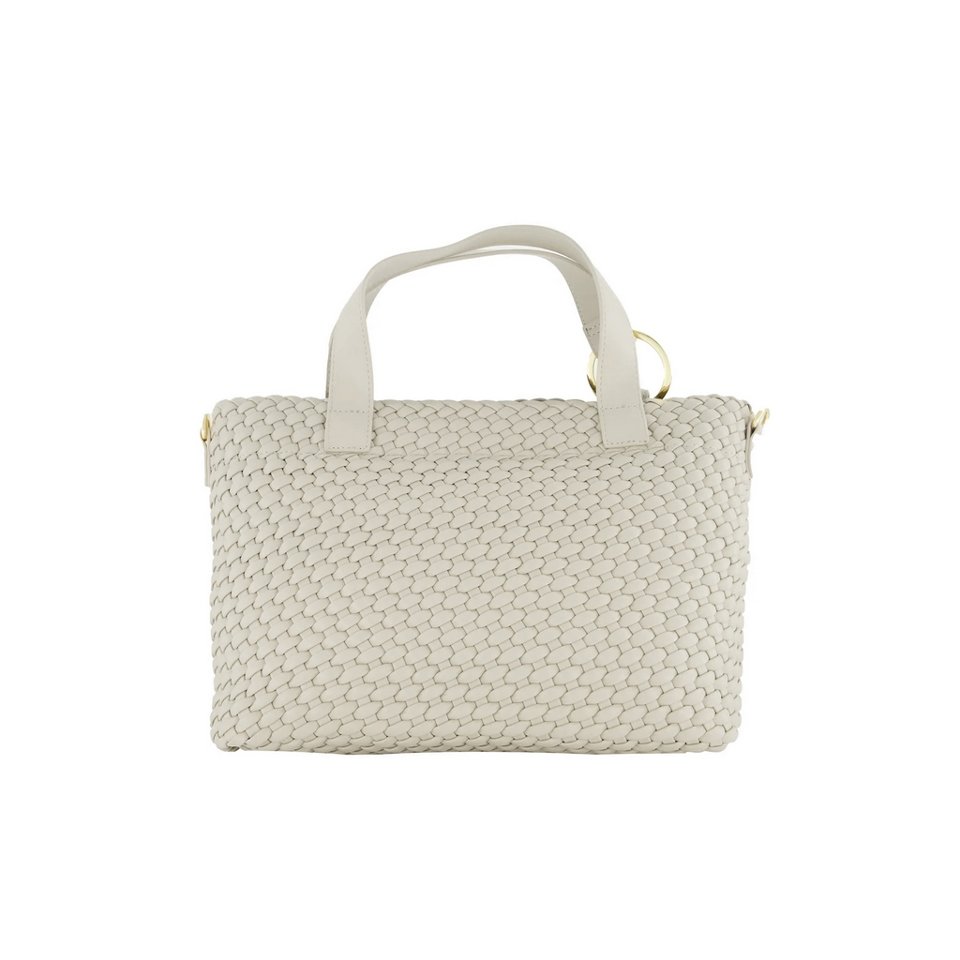 BORSA A MANO CON TRACOLLA  INTRECCIATA ECRU VALENTINO SHANTEL