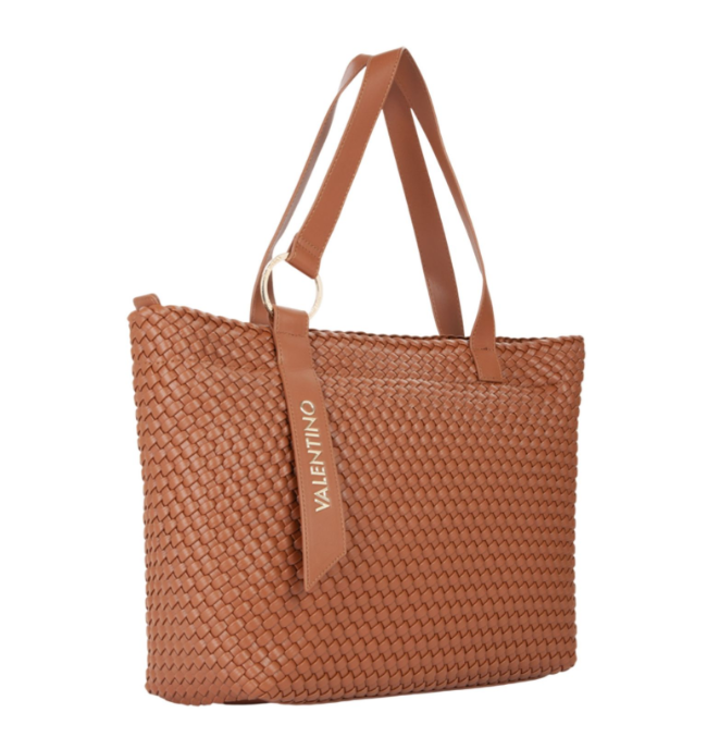 BORSA SHOPPER  INTRECCIATA CUOIO VALENTINO Shantel