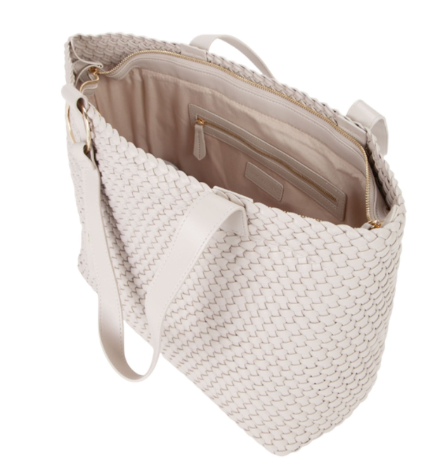 BORSA SHOPPER  INTRECCIATA ECRU VALENTINO Shantel