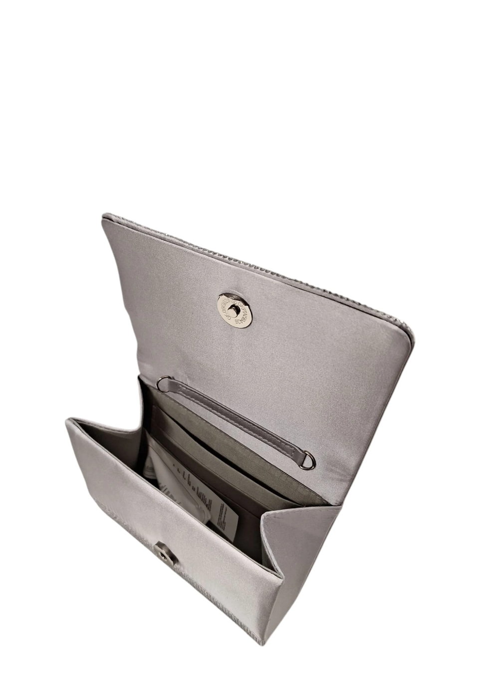 Borsa Pochette con strass argento By Byblos LINEA  PERSEUS