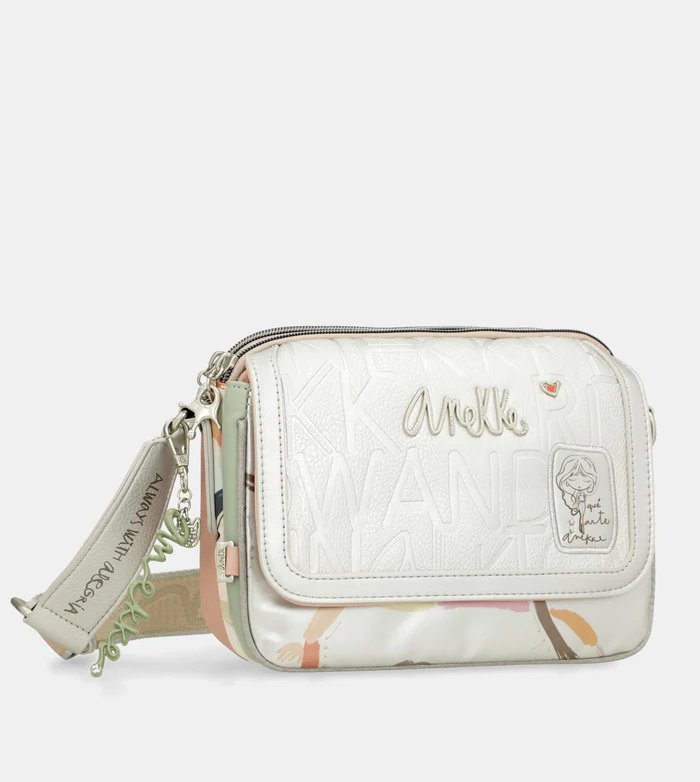 BORSA A TRACOLLA  2 SCOMPARTI CON PATTA OVALE ANEKKE Linea Alma