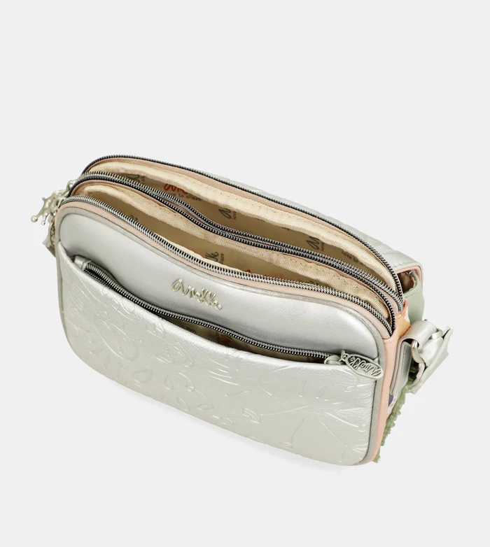 BORSA A TRACOLLA  2 SCOMPARTI CON PATTA OVALE ANEKKE Linea Alma