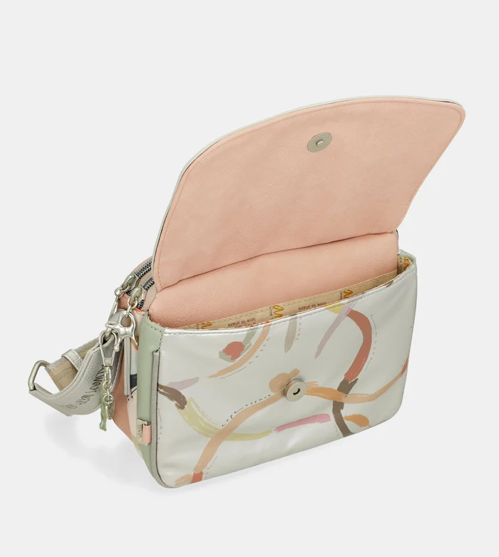 BORSA A TRACOLLA  2 SCOMPARTI CON PATTA OVALE ANEKKE Linea Alma