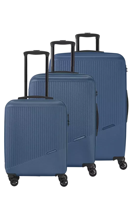 Set 3 trolley grande - medio - cabina Blu TRAVELITE Linea BALI