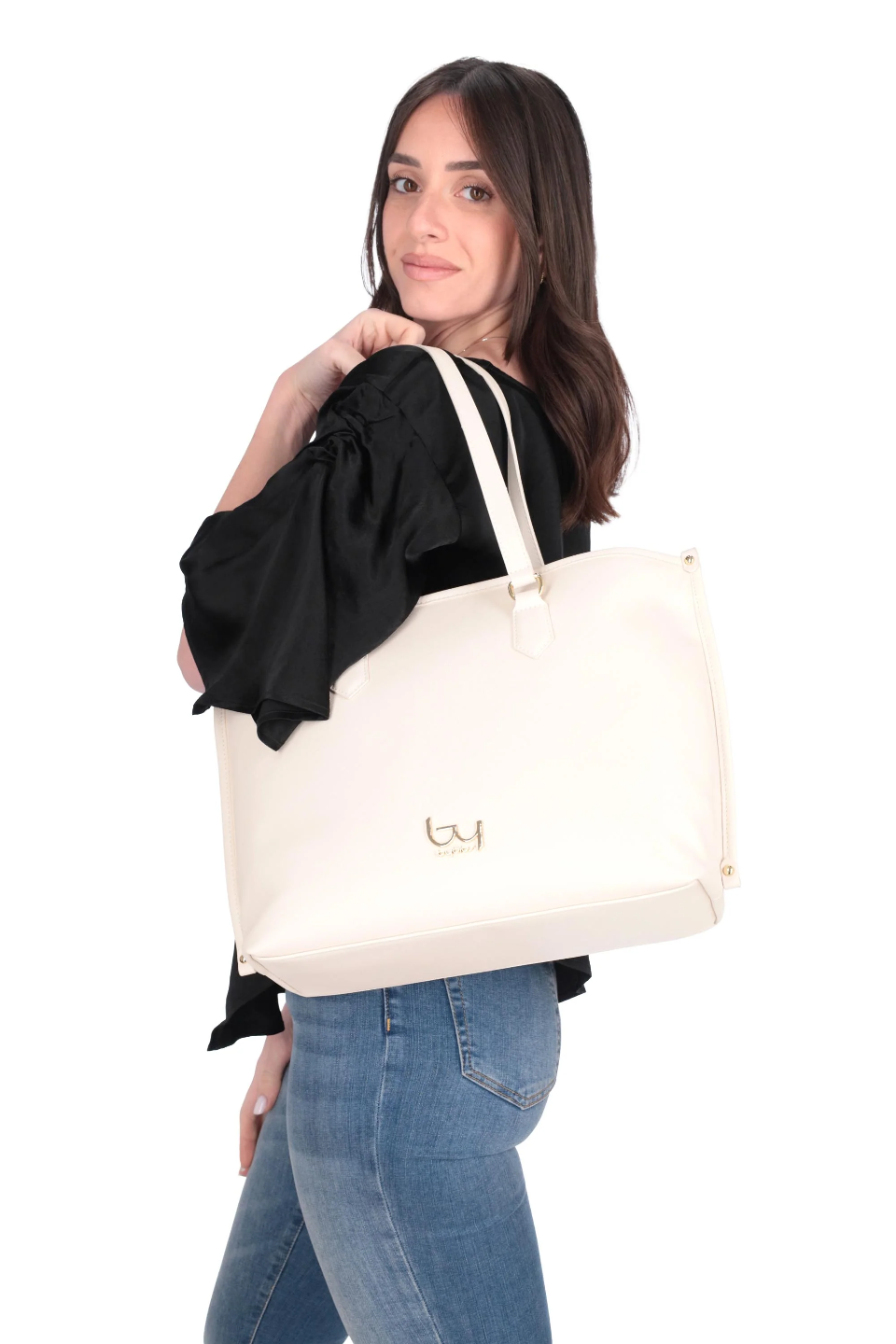 BORSA  SHOPPER AVORIO BYBS60A09 By Byblos LINEA PISA