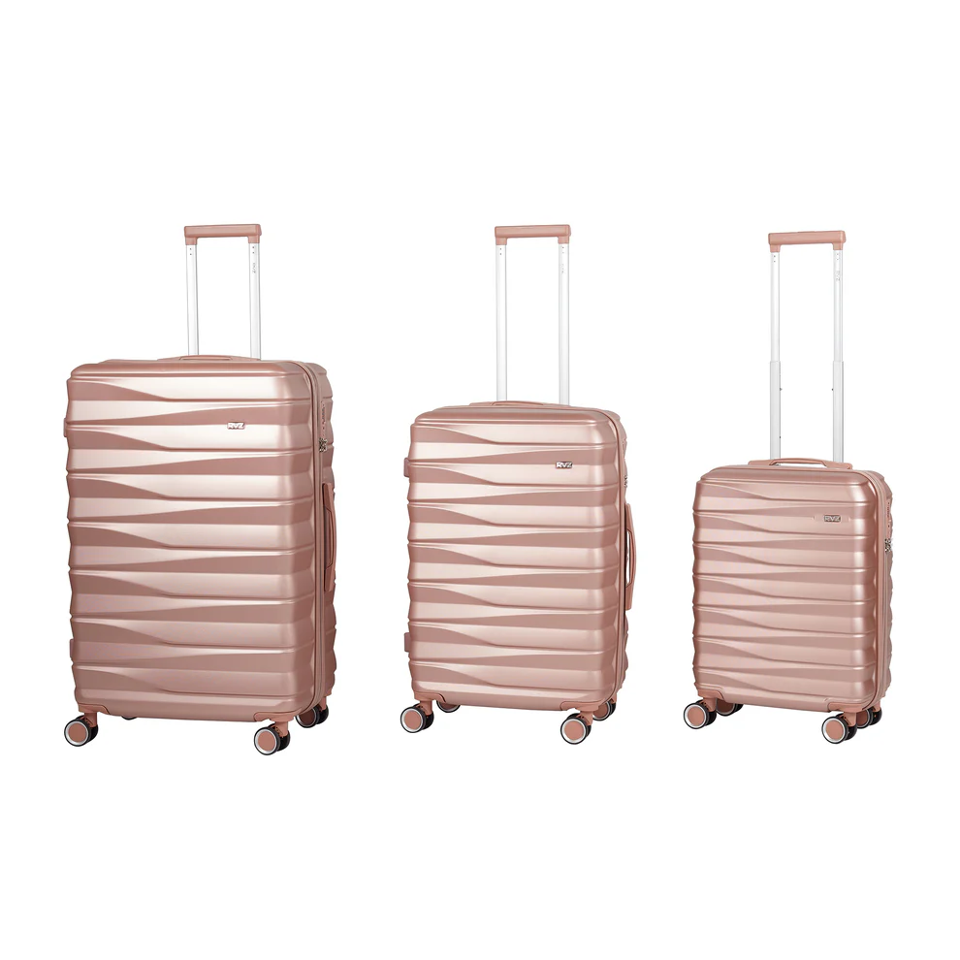 Set 3 Trolley/valigie in ABS, 4 ruote, Espandibile RAVIZZONI linea Nizza
