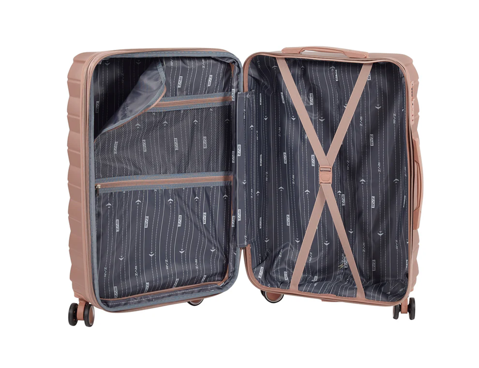 Set 3 Trolley/valigie in ABS, 4 ruote, Espandibile RAVIZZONI linea Nizza