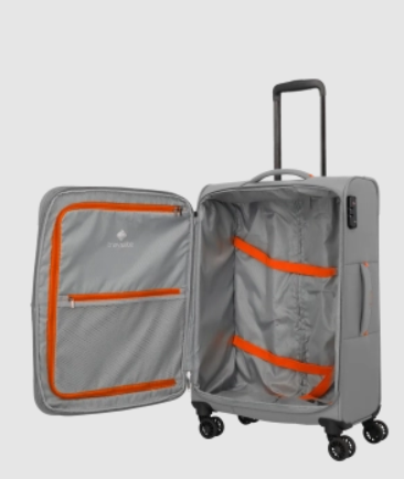 Set 3 trolley grande - medio - cabina Smokey Grey TRAVELITE LINEA UMBRIA
