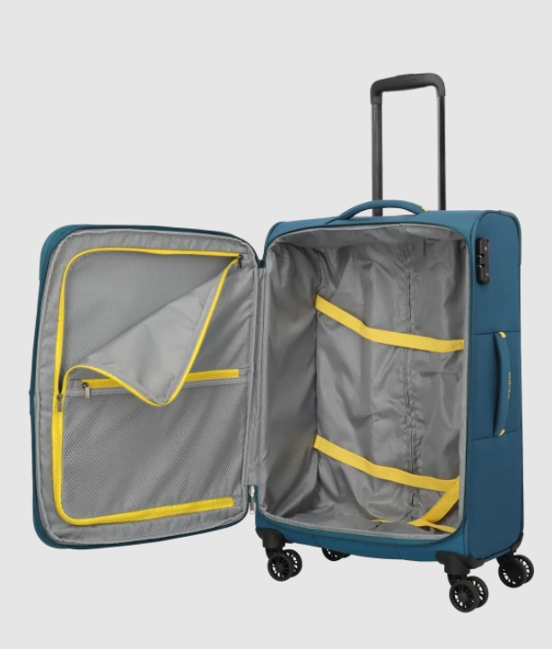Set 3 trolley grande - medio - cabina Petrolio TRAVELITE LINEA UMBRIA