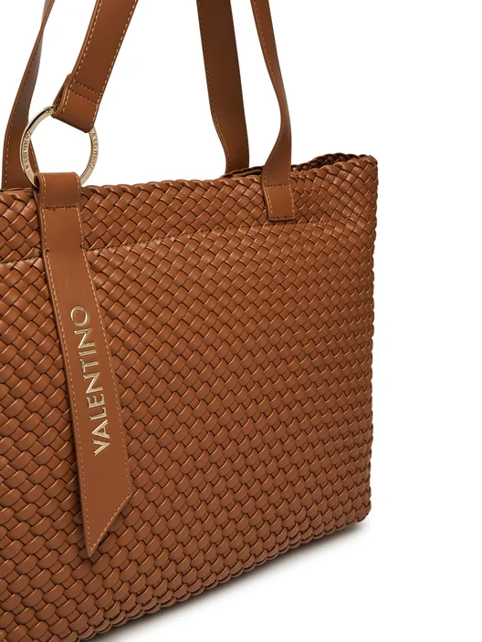 BORSA SHOPPER  INTRECCIATA CUOIO VALENTINO Shantel