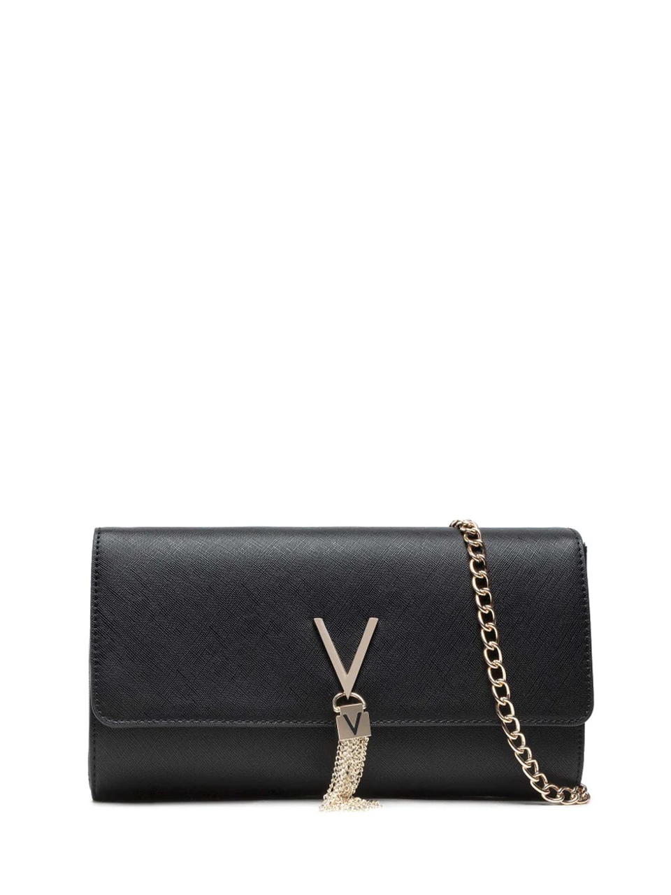 Pochette in saffiano blu Linea Divina VBS1IJ01 VALENTINO