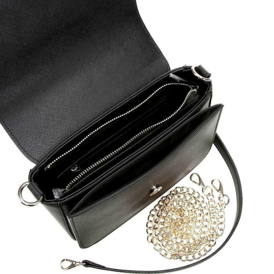Borsa a Tracolla con patta Saffiano blu VALENTINO Linea Divina