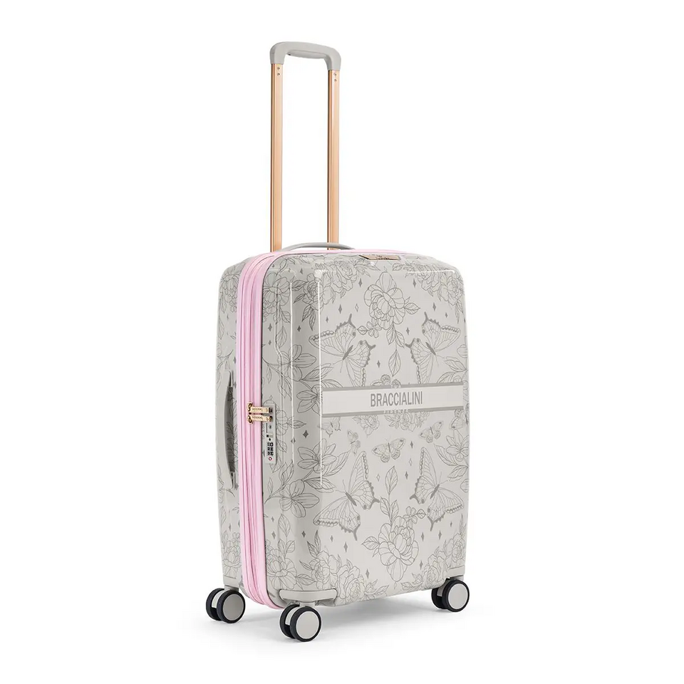 Trolley 4 ruote espandibile 64 cm  butterfly BRACCIALINI LINEA ARTE
